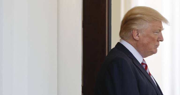 Donald Trump, hoy en la Casa Blanca.