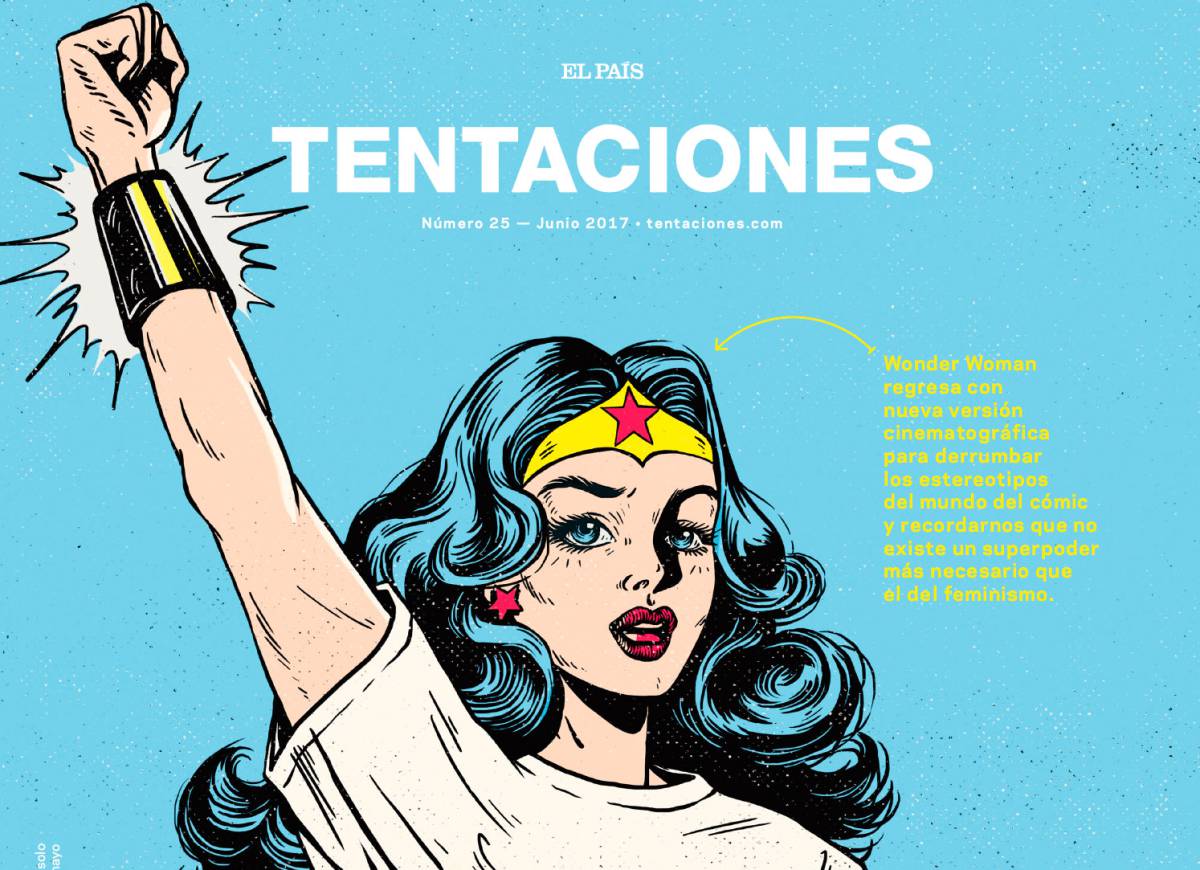 Wonder Woman, la primera superheroína feminista, portada del nuevo número de Tentaciones