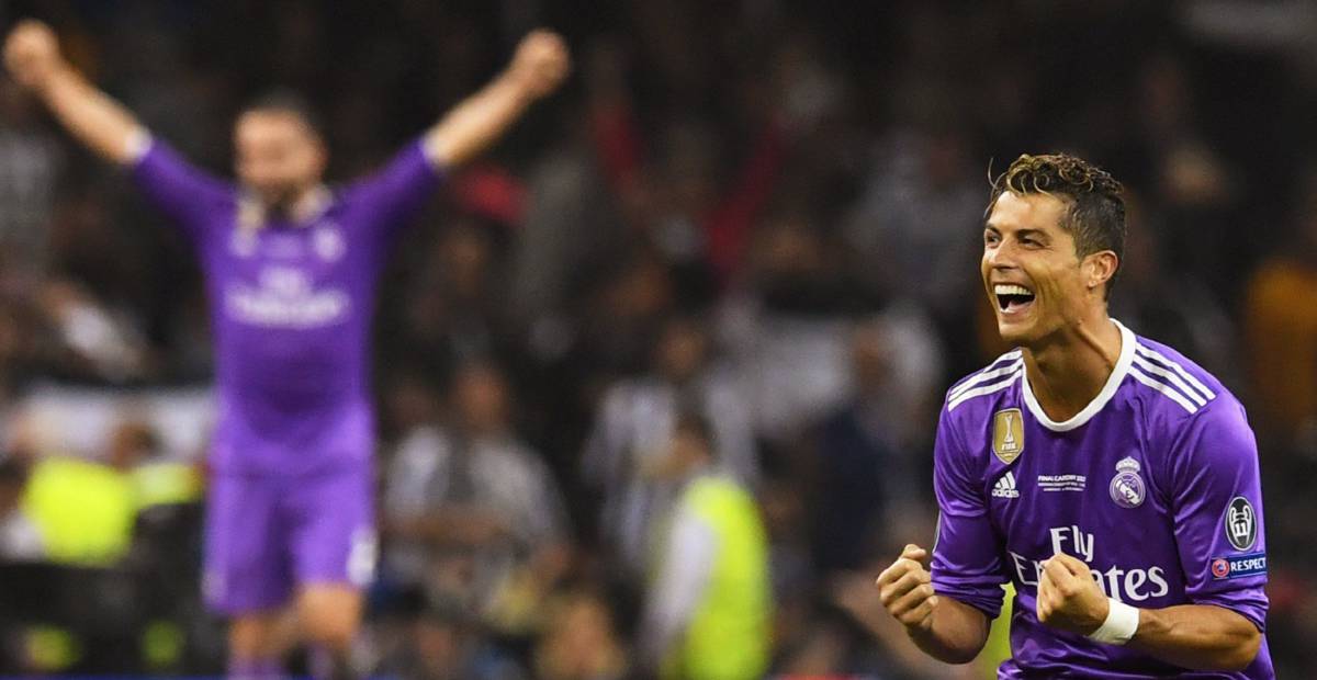 Ronaldo celebra la victoria en la final de la Champions.