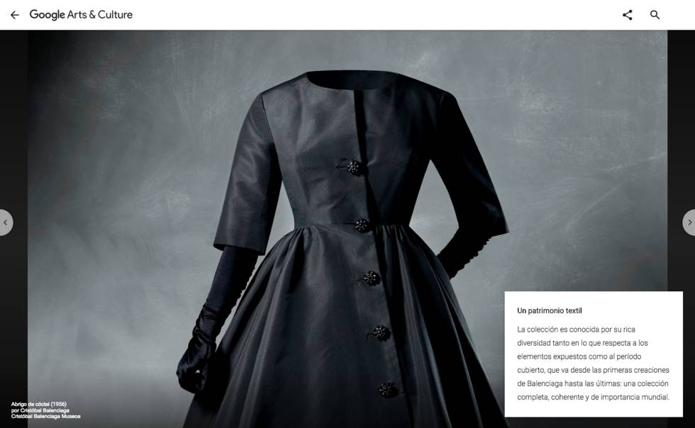 El abrigo de cóctel diseñado por Balenciaga en 1956.
