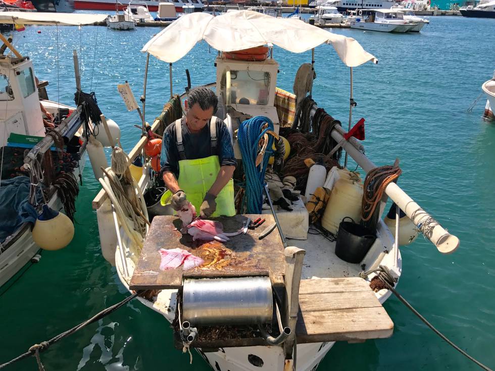PESCADOR EN EL PUERTO DE IBIZA CAPEL