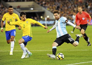 O clássico Brasil x Argentina, em imagens