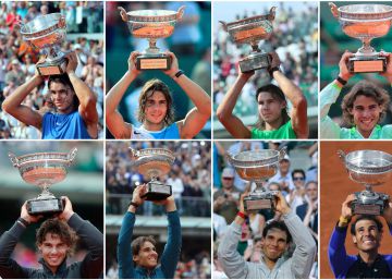 Los diez triunfos de Rafa Nadal en Roland Garros Los diez triunfos de Rafa Nadal en Roland Garros