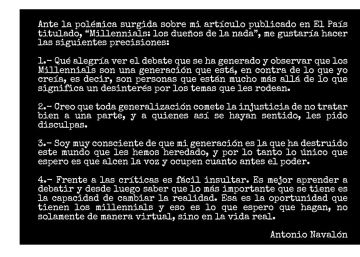 Navalón responde a los lectores