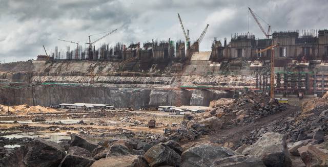 La presa de Belo Monte, en el río Xingú.