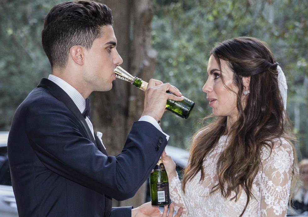 Marc Bartra y Melissa Jiménez.
