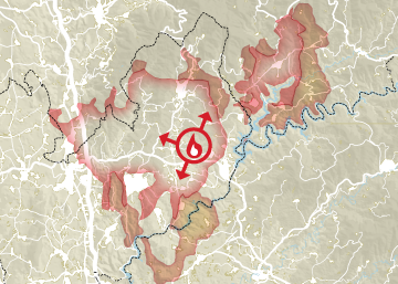 Evolución de los incendios forestales en Pedrógão Evolución de los incendios forestales en Pedrógão