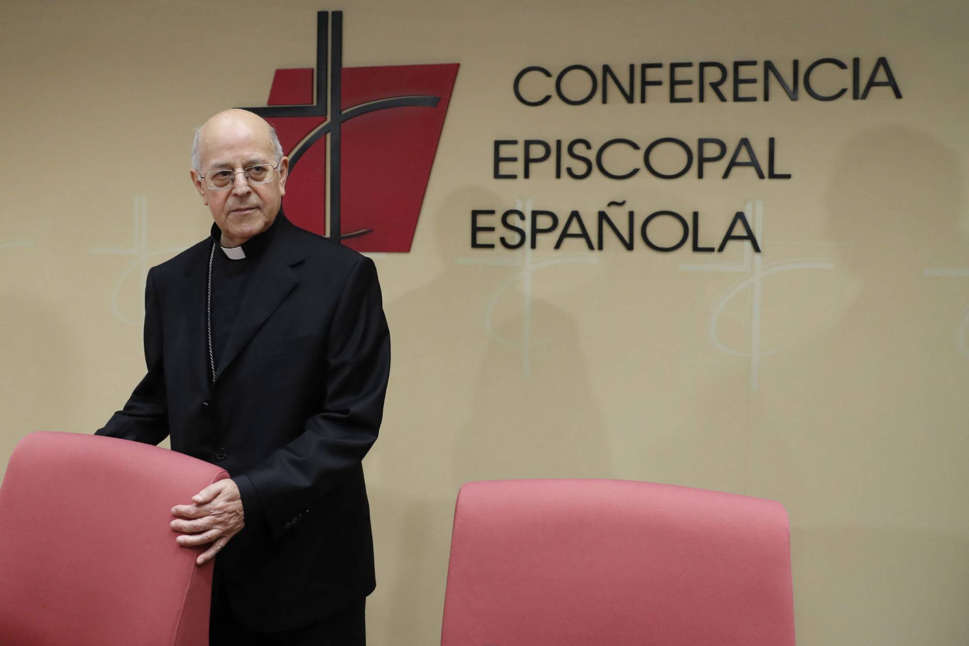 El cardenal Ricardo Blázquez, durante una comparecencia en la sede de la Conferencia Episcopal.
