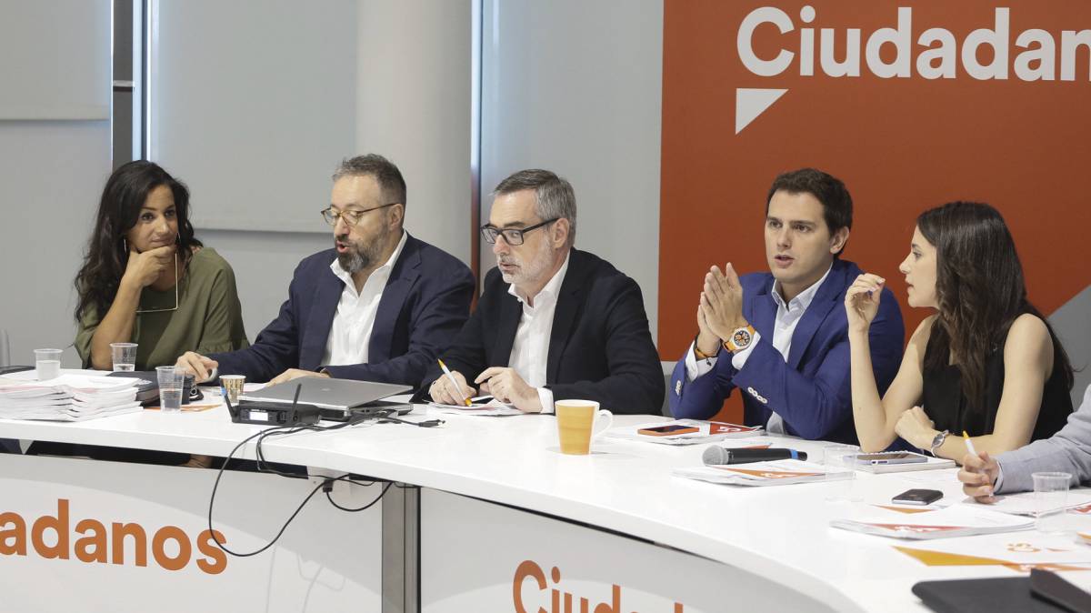 Ejecutiva Nacional de Ciudadanos, esta mañana.