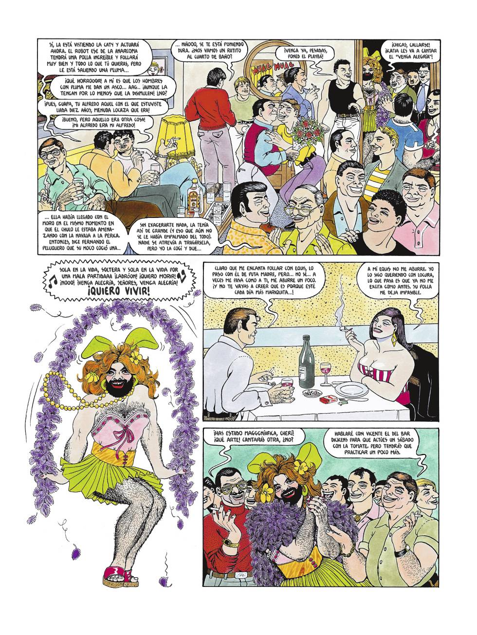 Las páginas que la acompañan están sacadas de su 'Anarcoma. Obra gráfica completa'.