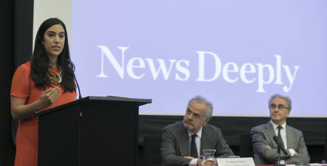 Lara Setrakian, durante su intervención.