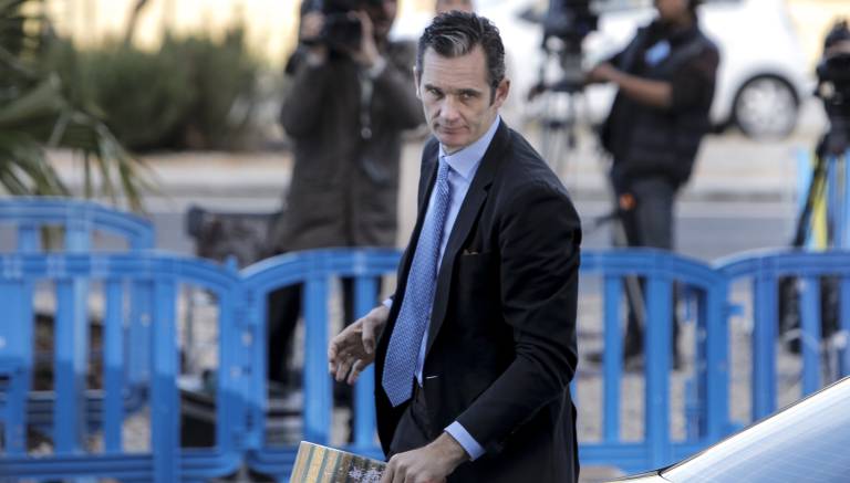 Iñaki Urdangarin, a su llegada a la Audiencia de Palma.