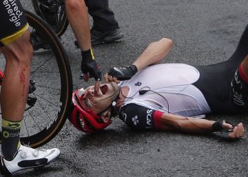 Fotos: la accidentada novena etapa del Tour de Francia Fotos: la accidentada novena etapa del Tour de Francia