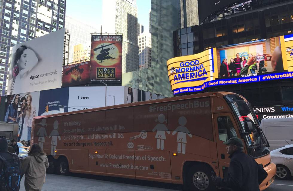 The bus in New York.