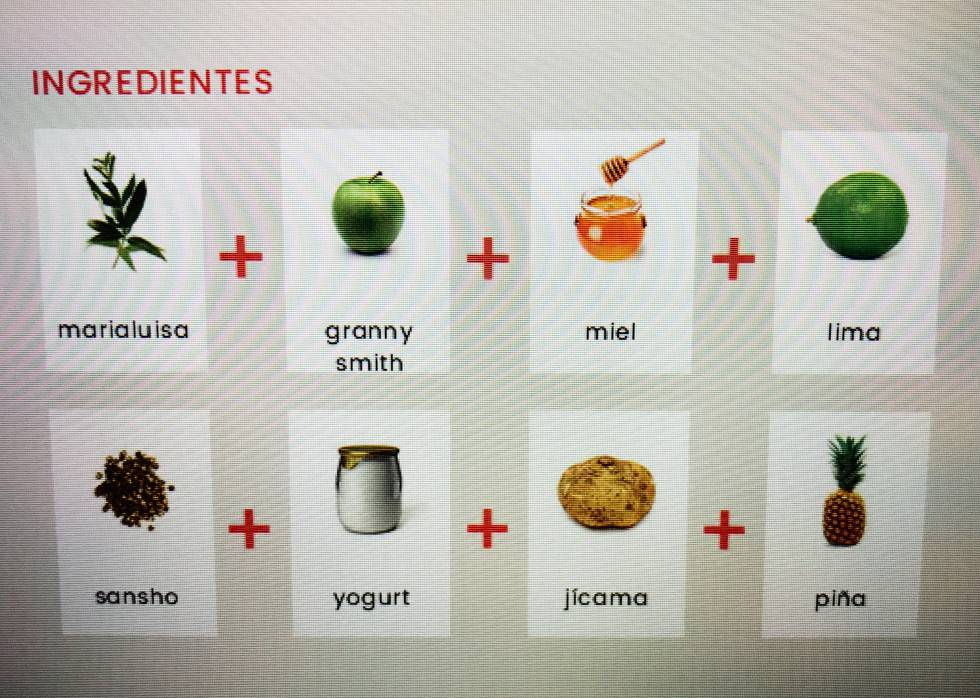 INGREDIENTES DEL POSTRE Nº 2 CAPEL