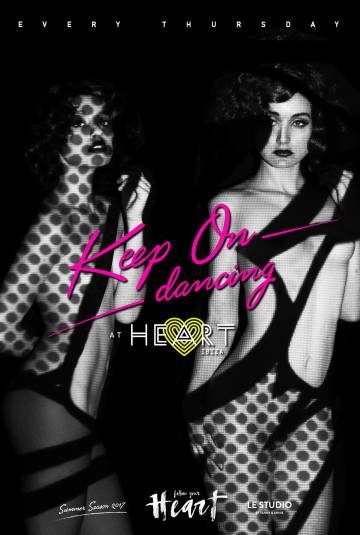Nuevo cartel de 'Keep on Dancing', definida por la web del Heart Ibiza cono