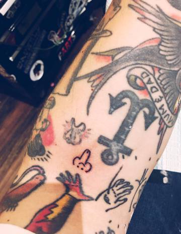 El brazo de Cavolo con su nuevo tattoo