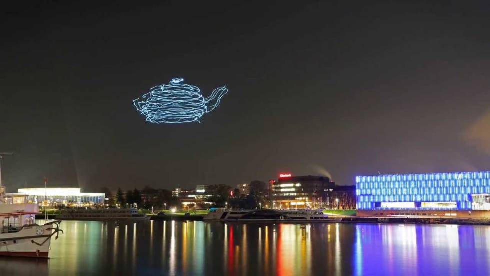 Uno de los espectáculos de Spaxels.