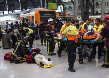 At least 54 people left injured in train accident in central Barcelona At least 54 people left injured in train accident in central Barcelona