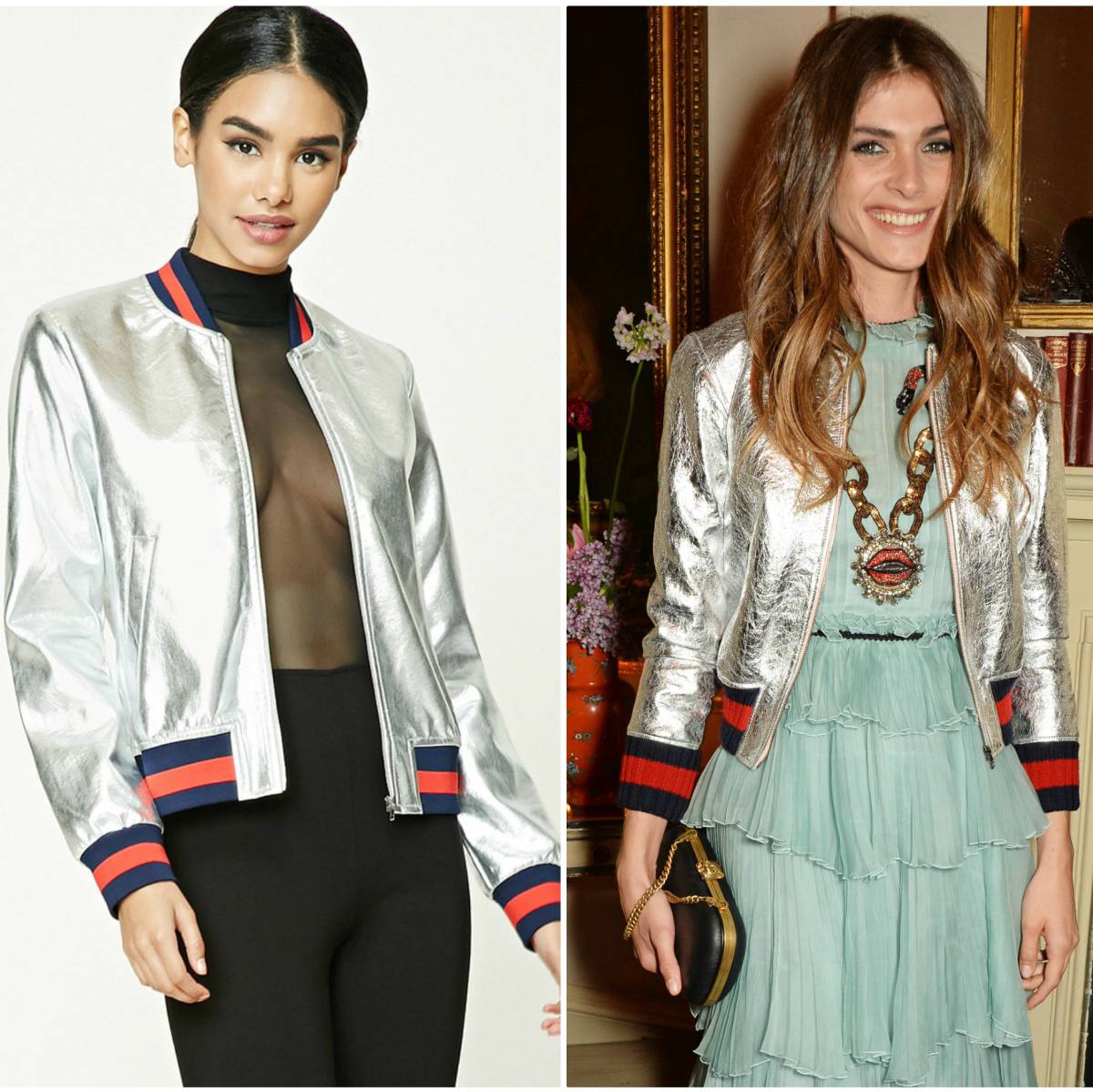 Chaqueta de Forever 21 y de Gucci.