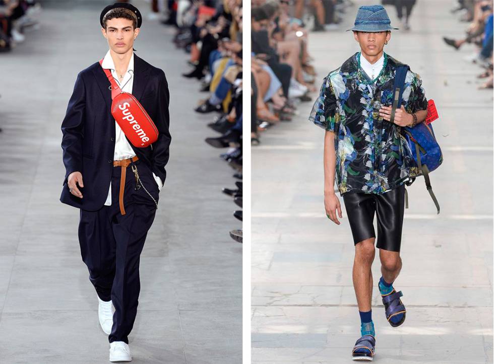 Louis Vuitton PrimaveraVerano 2017 (izquierda) y Louis Vuitton PrimaveraVerano 2018