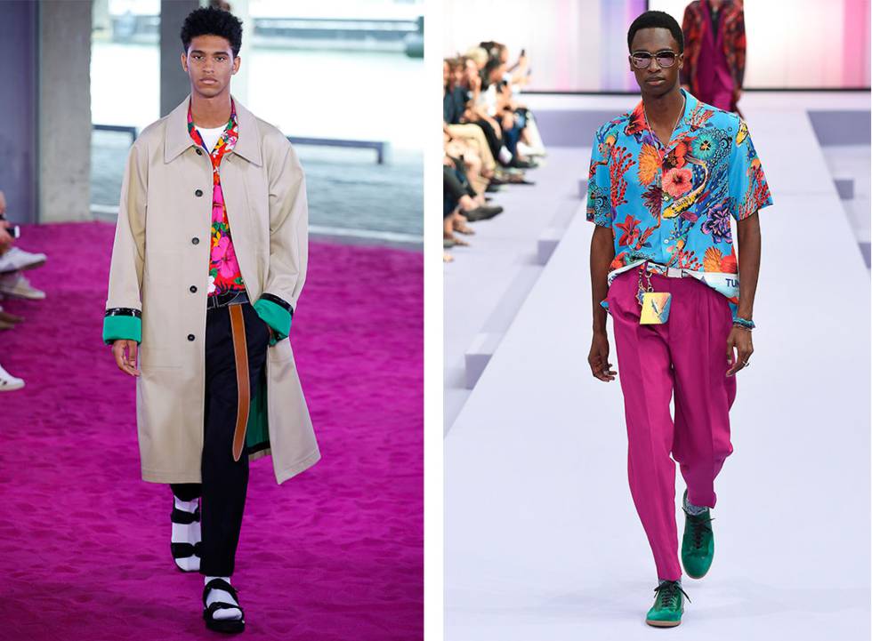 De izquierda a derecha, las colecciones de PrimaveraVerano 2018 de Ami y Paul Smith
