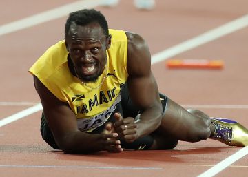 La lesión de Usain Bolt en el 4x100m, en imágenes
