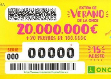 Sorteo Extra de Verano de la ONCE del 15 de agosto de 2017 Sorteo Extra de Verano de la ONCE del 15 de agosto de 2017