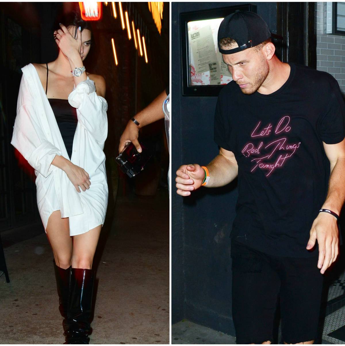 Kendall Jenner y el jugador de Los Angeles Clippers, Blake Griffin, salen por separado del club Avenue, en Hollywood, donde asistieron al concierto de Hendrick Lamar el pasado 8 de agosto.