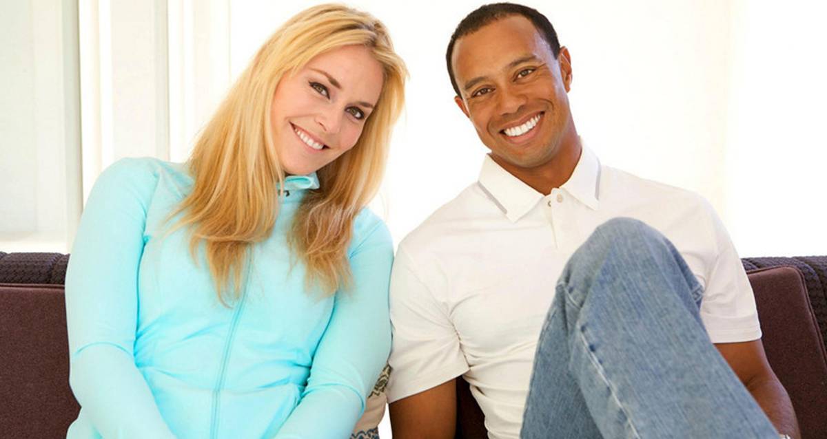 Lindsey Vonn y Tiger Woods, cuando eran pareja.