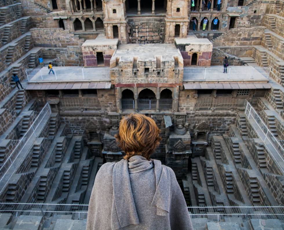 El pozo de Chand Baori se construyó hace más de mil años en el pueblo indio de Abhaneri, a menos de 200 kilómetros de Agra.