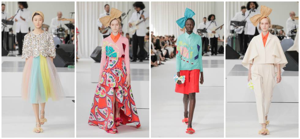 Cuatro de las propuestas para el próximo otoñoinvierno presentadas por Delpozo en la Semana de la Moda de Nueva York.