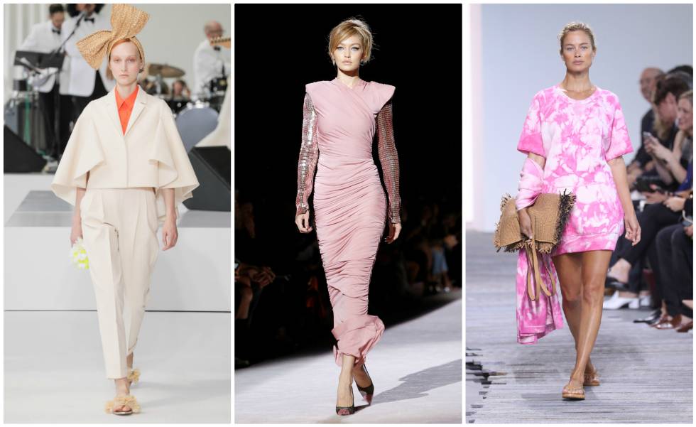 De izquierda a derecha: propuestas de Delpozo, Tom Ford y Michael Kors.