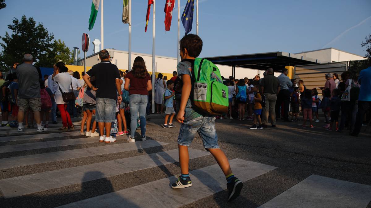 Vuelta al cole en un colegio de Boadilla.