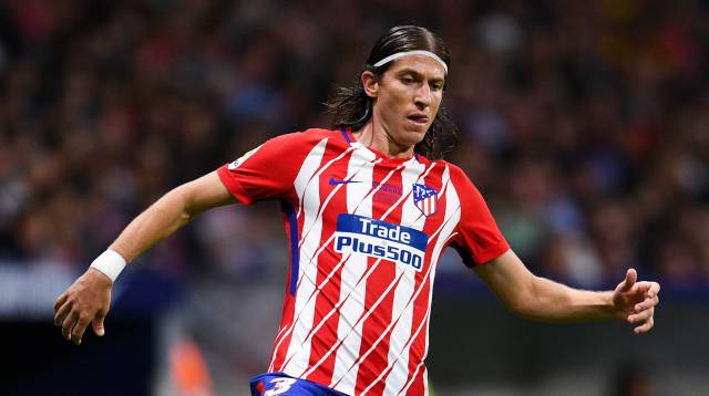 Filipe Luis, el sábado contra el Málaga.
