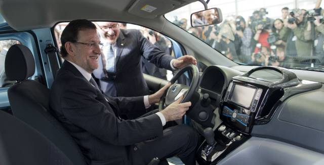 Mariano Rajoy, en el Salón Internacional del Automóvil Barcelona.