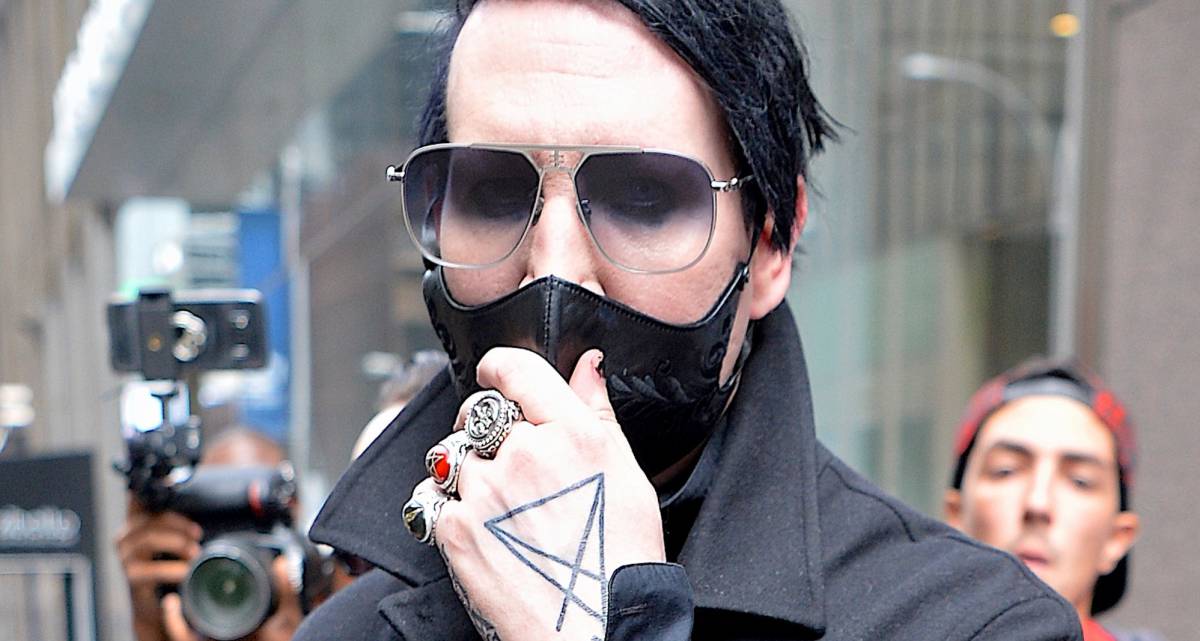 El cantante Marilyn Manson en Nueva York este martes