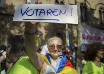 El independentismo se moviliza en Barcelona a una semana del referéndum El independentismo se moviliza en Barcelona a una semana del referéndum