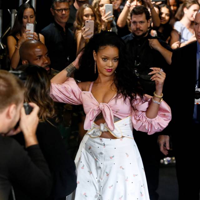 La cantante Rihanna, anoche en Madrid.
