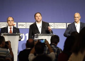 Un centro de prensa de pago para el referéndum ilegal del 1 de octubre