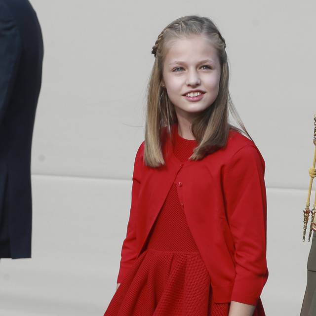 La princesa Leonor en el desfile de la Fiesta Nacional.