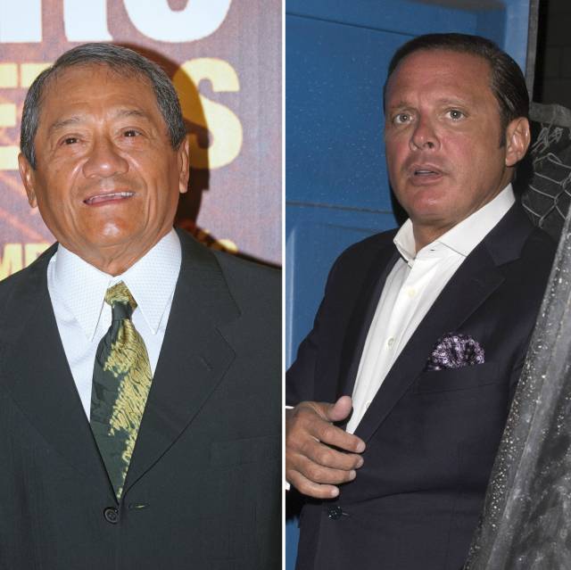 Los cantantes Armando Manzanero y, a la derecha, Luis Miguel.
