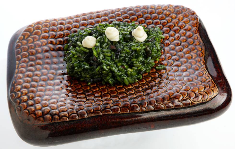 Arroz meloso con plancton, de Ángel León.