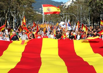 Manifestação multitudinária contra a declaração de independência da Catalunha