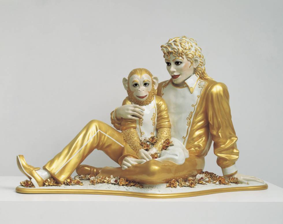 Michael Jackson & Bubbles, una de las esculturas más célebres del artista Jeff Koons.