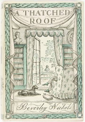 Diseño de Whistler para la cubierta de ‘A thatched roof’ (1933), de Beverly Nichols.