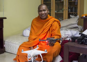 El monje que graba los abusos en Camboya con un dron
