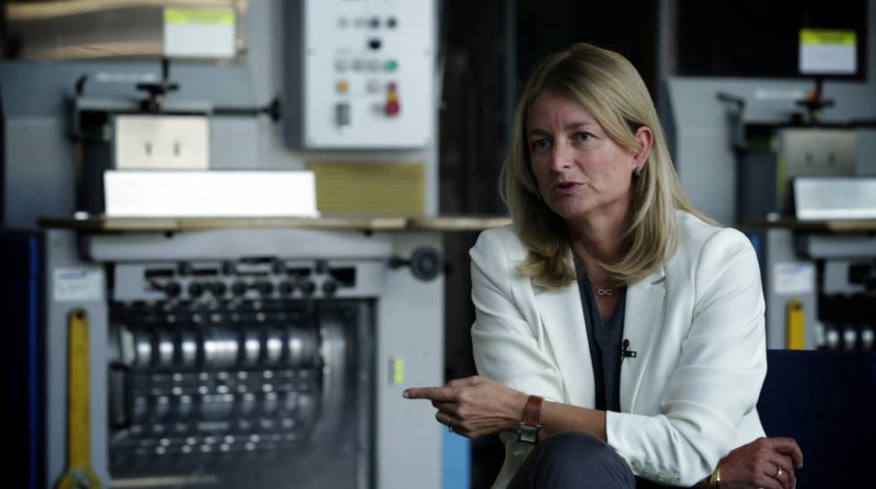 Laura Ros, directora general de Volkswagen España, en un momento de la charla.