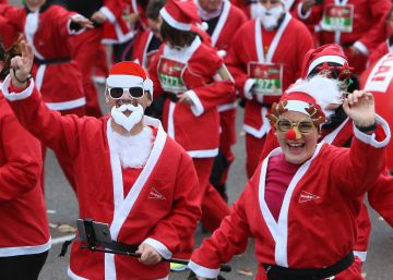 La carrera de Papá Noel en Madrid, en imágenes