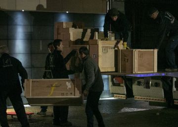 Dispositivo policial en el Museo de Lleida para retornar el arte de Sijena, en imágenes